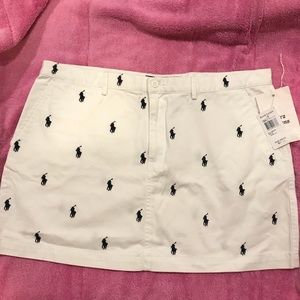 Ralph Lauren size 14 mini skirt w/ horse logo